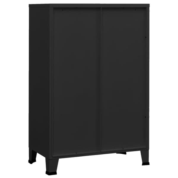 vidaXL industrielt opbevaringsskab 75x40x115 cm metal sort