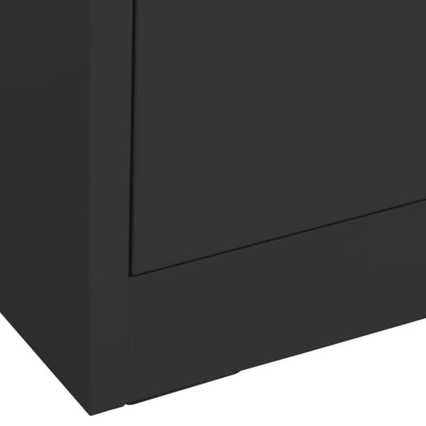 vidaXL Arkistokaappi antrasiitti 90x46x72,5 cm teräs