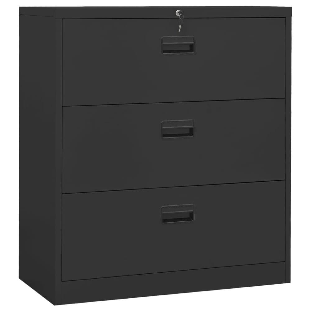 vidaXL Dokumentskåp antracit 90x46x103 cm stål