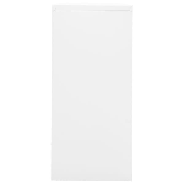 vidaXL arkivskab 90x46x103 cm stål hvid