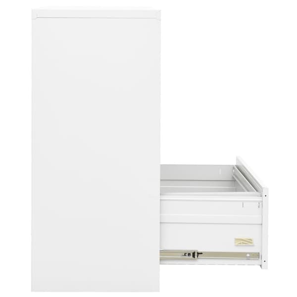 vidaXL arkivskab 90x46x103 cm stål hvid