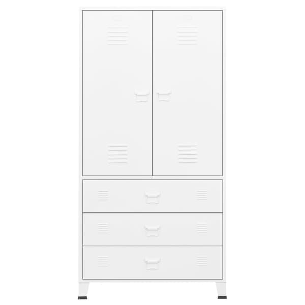 vidaXL industrielt klædeskab 90x50x180 cm metal hvid