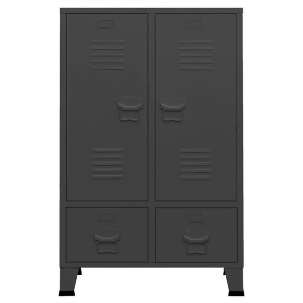 vidaXL Garderobe industriell stil antrasitt 67x35x107 cm stål