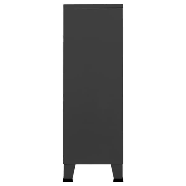 vidaXL Garderobe industriell stil antrasitt 67x35x107 cm stål