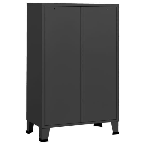 vidaXL Garderobe industriell stil antrasitt 67x35x107 cm stål