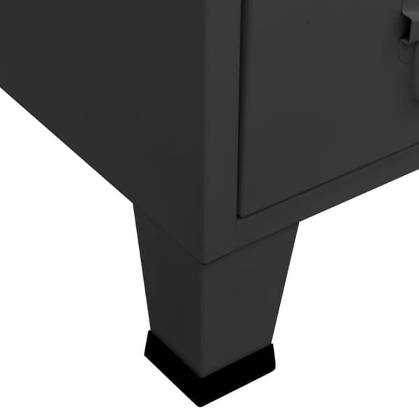 vidaXL Garderobe industriell stil antrasitt 67x35x107 cm stål