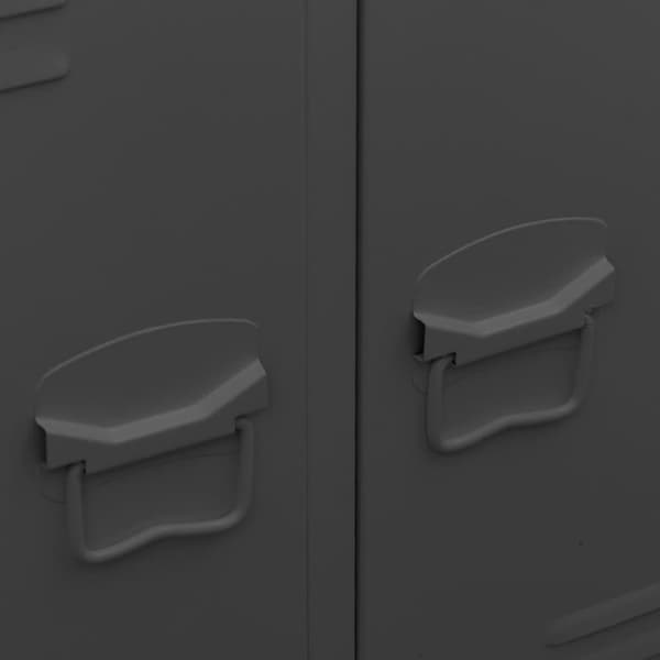 vidaXL Garderobe industriell stil antrasitt 67x35x107 cm stål