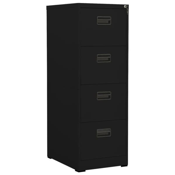 vidaXL arkivskab 46x62x133 cm stål sort