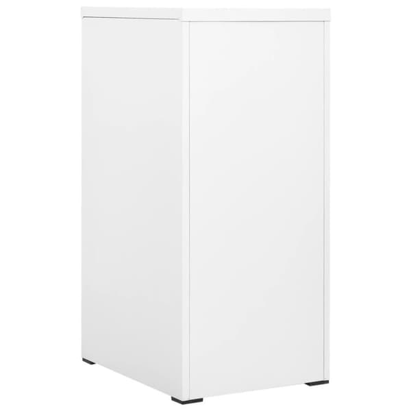 vidaXL Arkivskap 46x62x102,5 cm stål hvit