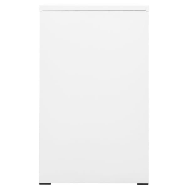 vidaXL Arkivskap 46x62x102,5 cm stål hvit