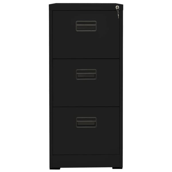 vidaXL arkivskab 46x62x102,5 cm stål sort