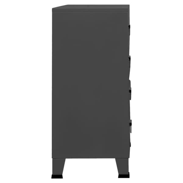 vidaXL Byrå industriell antracit 78x40x93 cm metall