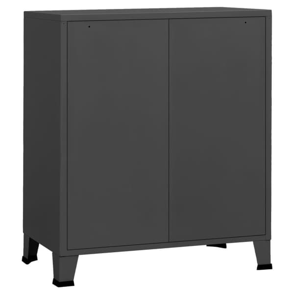 vidaXL Byrå industriell antracit 78x40x93 cm metall