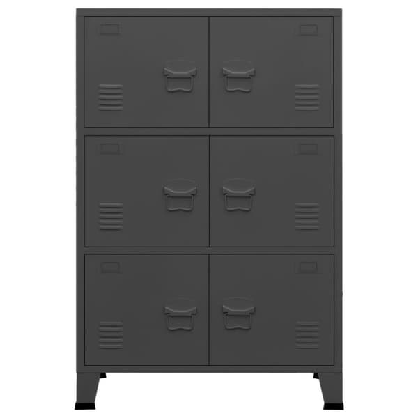 vidaXL Industriell oppbevaringskiste antrasitt 75x40x115 cm metall
