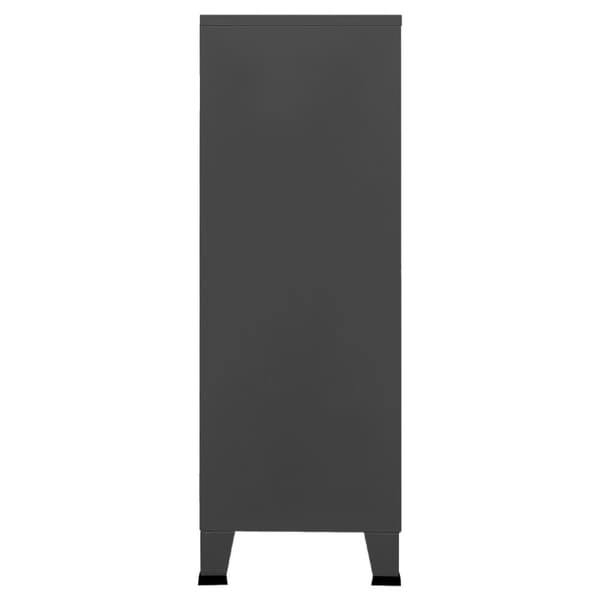 vidaXL Industriell oppbevaringskiste antrasitt 75x40x115 cm metall