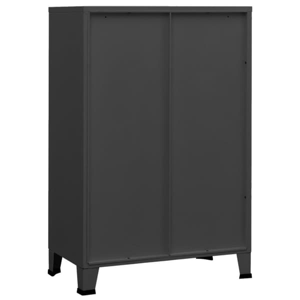 vidaXL Industriell oppbevaringskiste antrasitt 75x40x115 cm metall