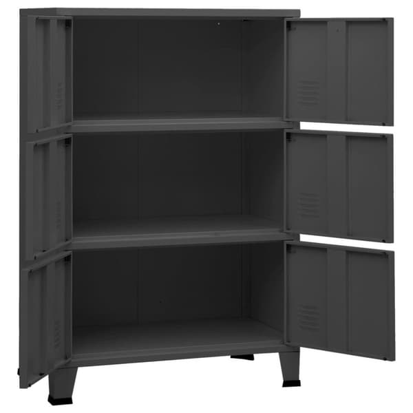 vidaXL Industriell oppbevaringskiste antrasitt 75x40x115 cm metall