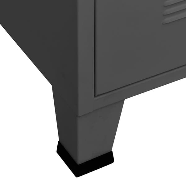 vidaXL Industriell oppbevaringskiste antrasitt 75x40x115 cm metall