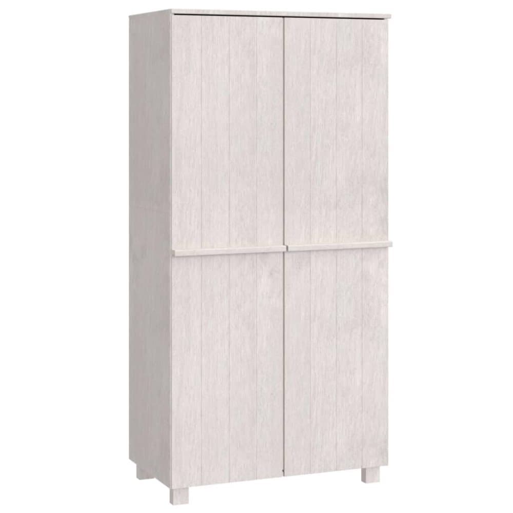 vidaXL Garderob vit 89x50x180 cm massiv furu