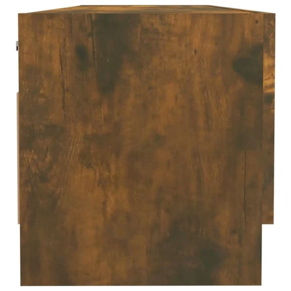 vidaXL garderobeskab 100x32,5x35 cm konstrueret træ røget egetræsfarve