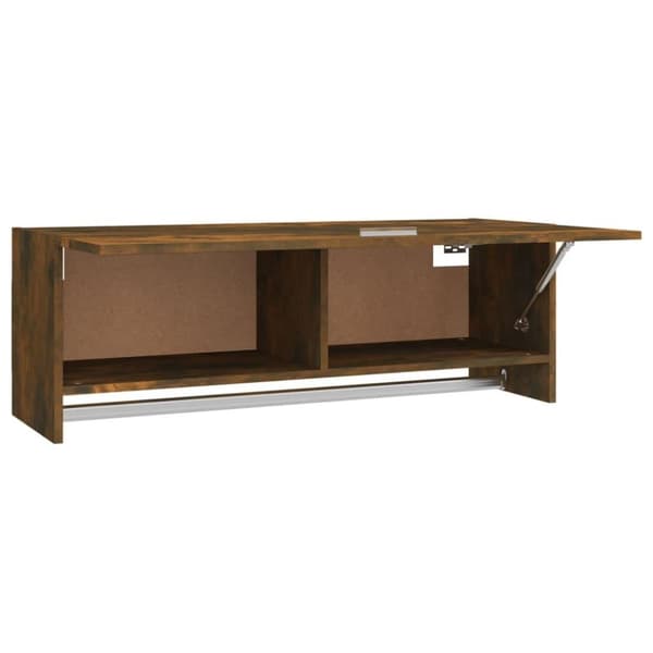 vidaXL garderobeskab 100x32,5x35 cm konstrueret træ røget egetræsfarve
