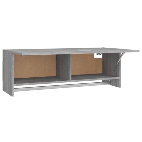 vidaXL garderobeskab 100x32,5x35 cm konstrueret træ grå sonoma-eg