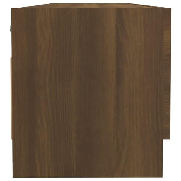 vidaXL Garderobe brun eik 100x32,5x35 cm konstruert tre