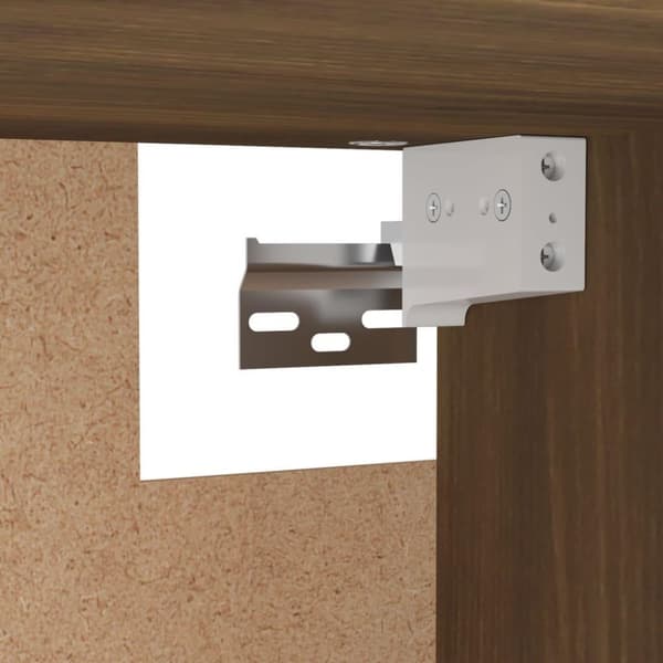vidaXL Garderobe brun eik 100x32,5x35 cm konstruert tre
