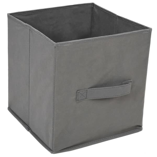 vidaXL Oppbevaringsskap med 3 stoffskuffer grå 34x34x101 cm stål
