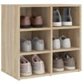Miniatyrbilde 9 av 11: vidaXL Skoskap sonoma eik 2 stk 52,5x30x50 cm