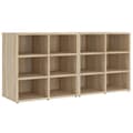 Miniatyrbilde 1 av 11: vidaXL Skoskap sonoma eik 2 stk 52,5x30x50 cm