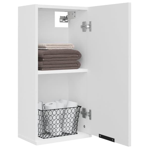 vidaXL Vegghengt baderomsskap hvit 32x20x67 cm