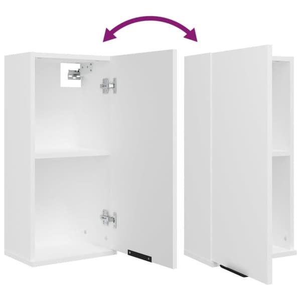 vidaXL Vegghengt baderomsskap hvit 32x20x67 cm