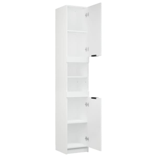 vidaXL Baderomsskap hvit 32x34x188,5 cm konstruert tre