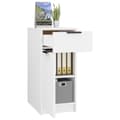 Miniatyrbilde 5 av 11: vidaXL Skrivebordskap hvit 33,5x50x75 cm konstruert tre