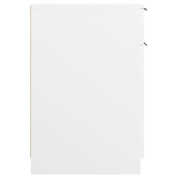 vidaXL Skrivebordskap hvit 33,5x50x75 cm konstruert tre