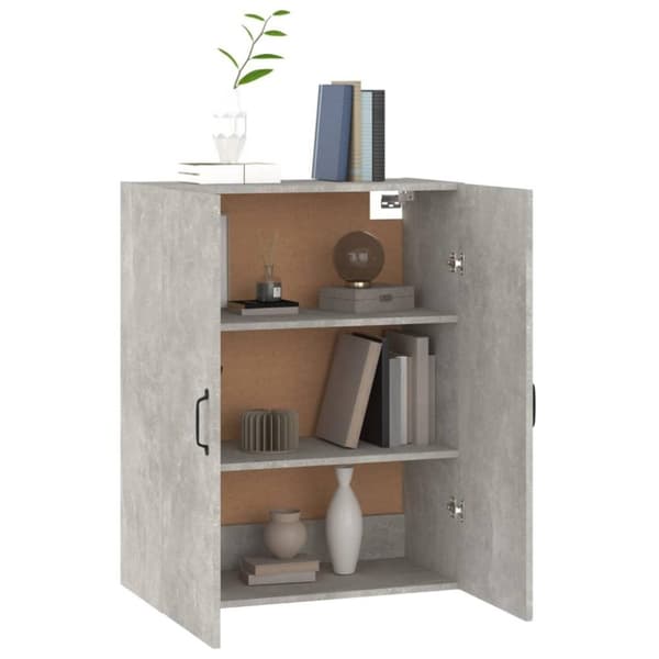 vidaXL Väggskåp betonggrå 69,5x34x90 cm konstruerat trä