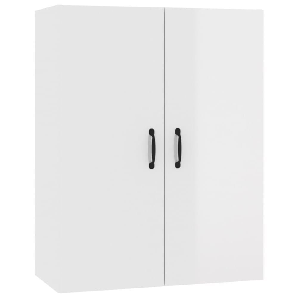 vidaXL Väggskåp vit högglans 69,5x34x90 cm konstruerat trä