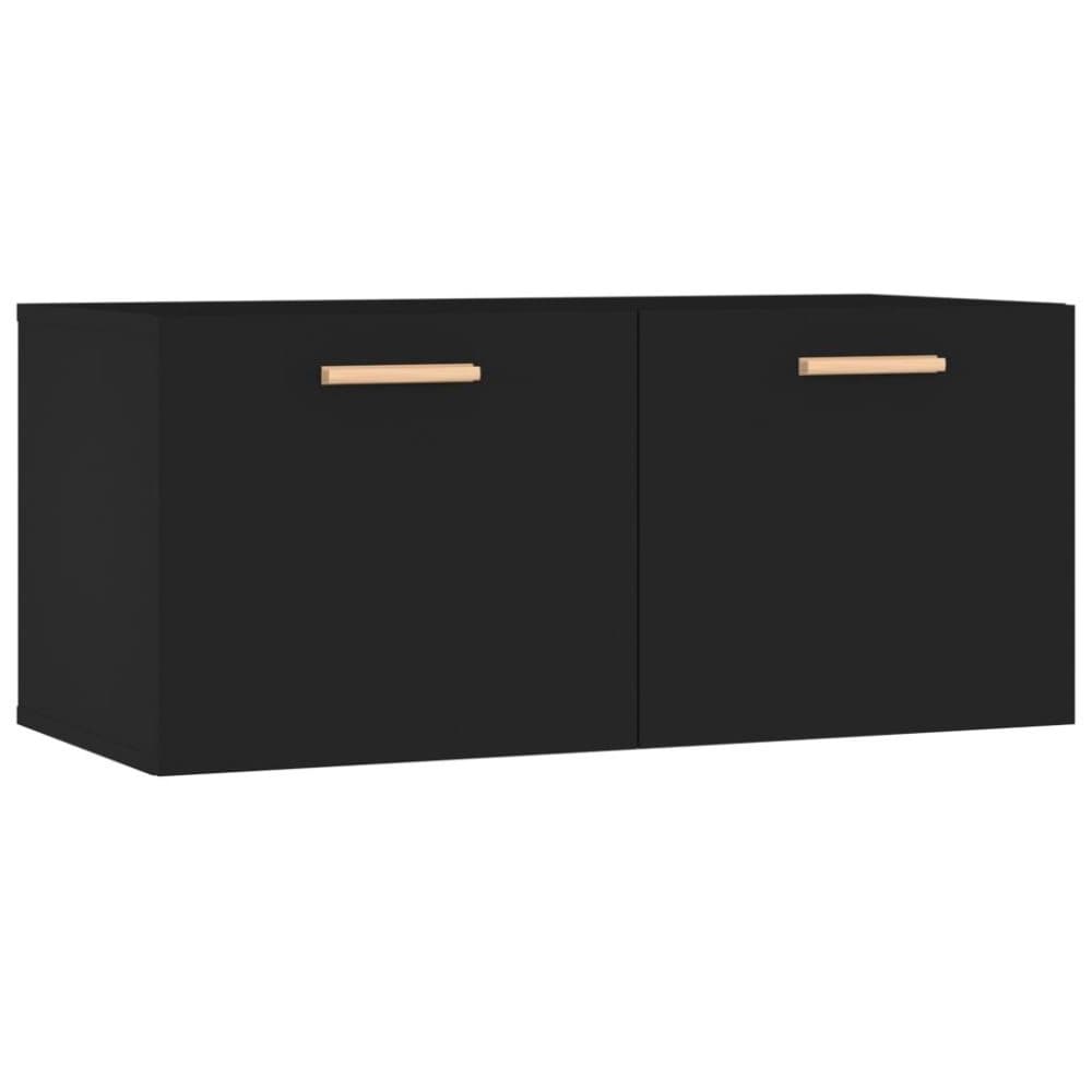 vidaXL Väggskåp svart 80x35x36,5 cm konstruerat trä