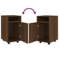 Miniatyrbilde 5 av 10: vidaXL Sideskap med hjul brun eik 33x38x60 cm konstruert tre