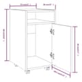 Miniatyrbilde 8 av 10: vidaXL Sideskap med hjul brun eik 33x38x60 cm konstruert tre