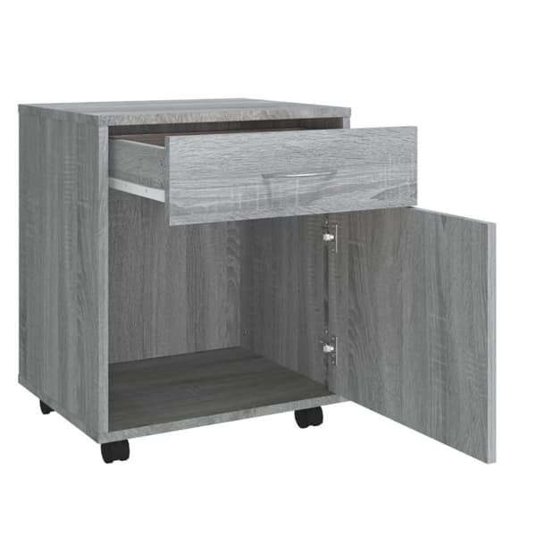 vidaXL Rulleskap grå sonoma 45x38x54 cm konstruert tre