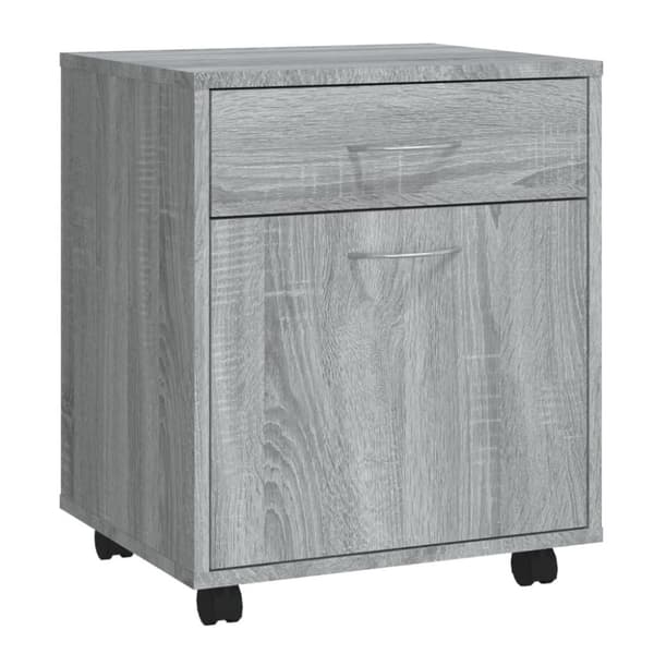 vidaXL Rulleskap grå sonoma 45x38x54 cm konstruert tre