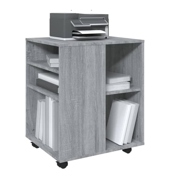 vidaXL Rulleskap grå sonoma 60x53x72 cm konstruert tre