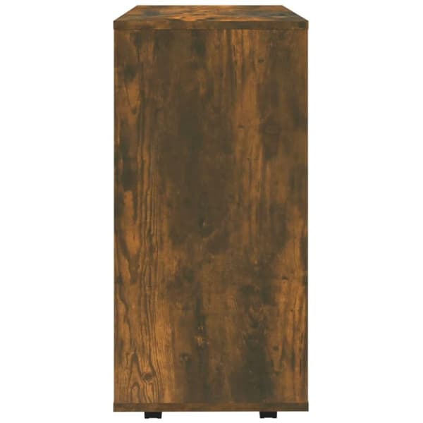 vidaXL Skåp med hjul rökfärgad ek 60x35x75 cm konstruerat trä
