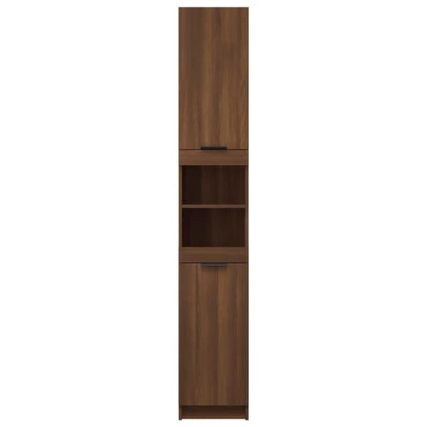 vidaXL Baderomsskap brun eik 32x34x188,5 cm konstruert tre