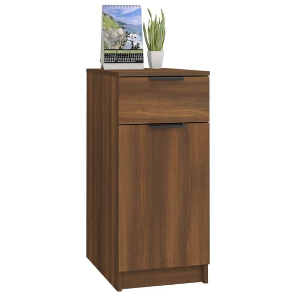 vidaXL Skrivebordskap brun eik 33,5x50x75 cm konstruert tre