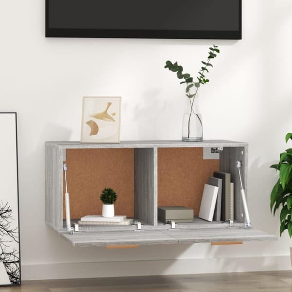 vidaXL Väggskåp grå sonoma 80x35x36,5 cm konstruerat trä