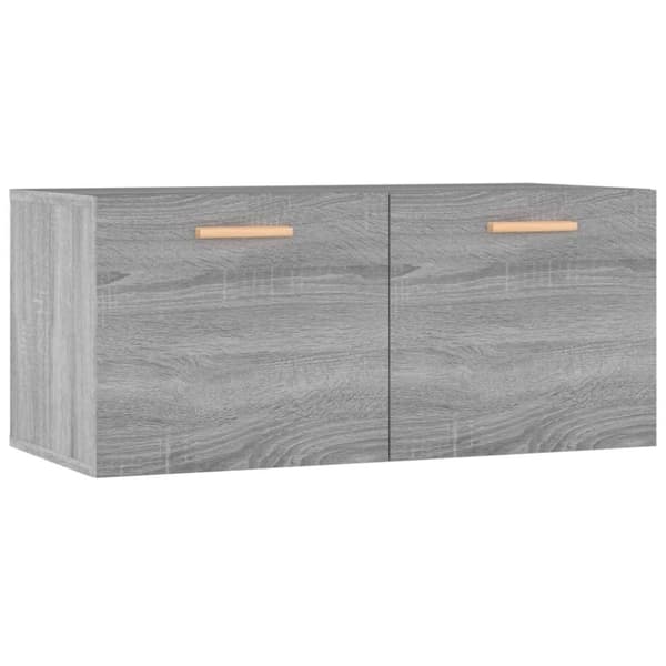vidaXL Väggskåp grå sonoma 80x35x36,5 cm konstruerat trä