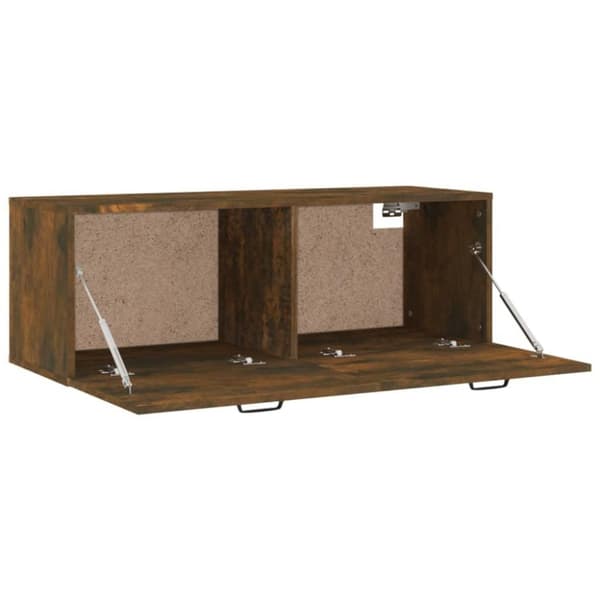 vidaXL Veggskap røkt eik 100x36,5x35 cm konstruert tre